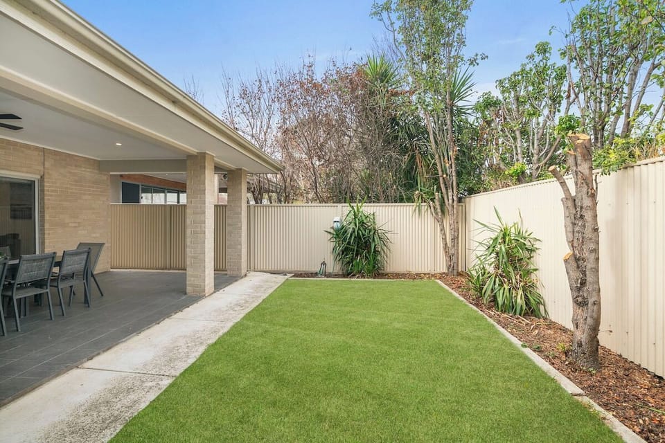 Fully fenced backyard