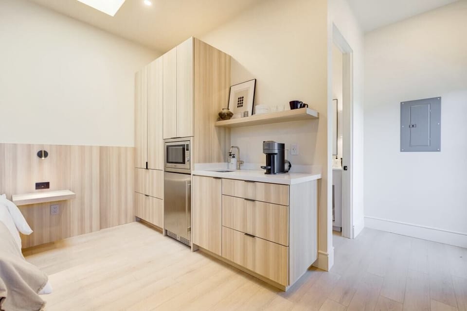 Kitchenette with Nespresso Coffee Machine and Mini Fridge - No Stove