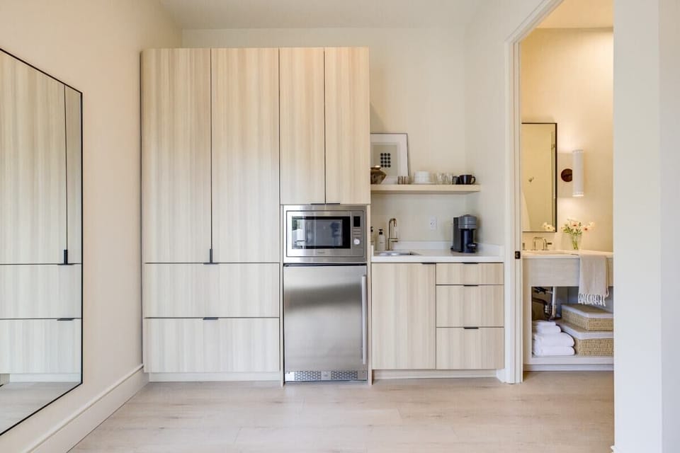 Kitchenette with Nespresso Coffee Machine and Mini Fridge - No Stove