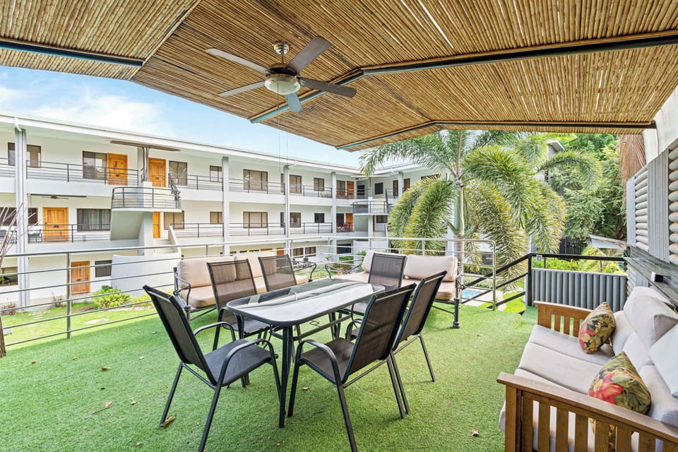 Outdoor dining with a view, perfect for family moments.