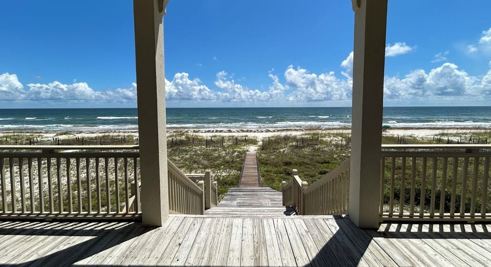 The beach from the 1st floor deck