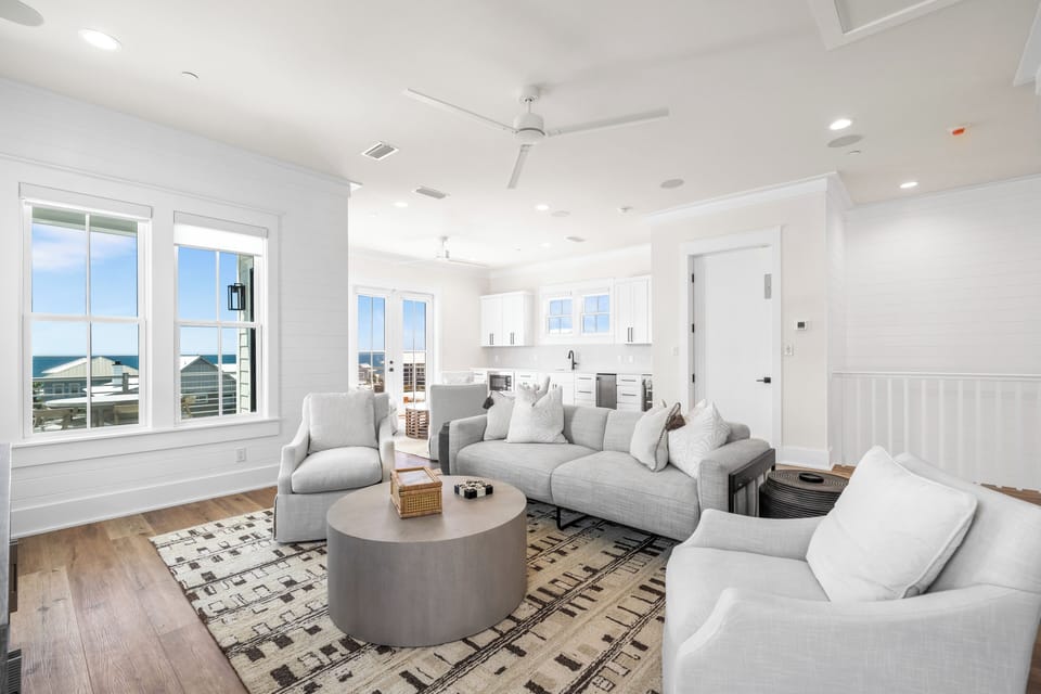 Incredible views throughout the top floor