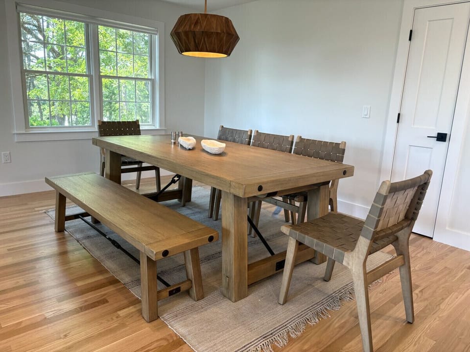Spacious farm house table