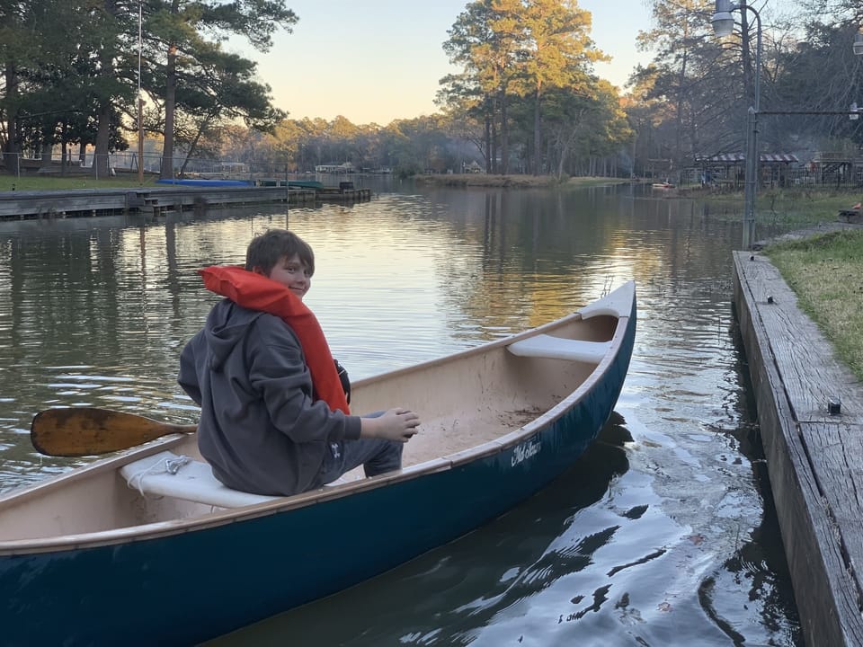 A quiet evening canoe trip!