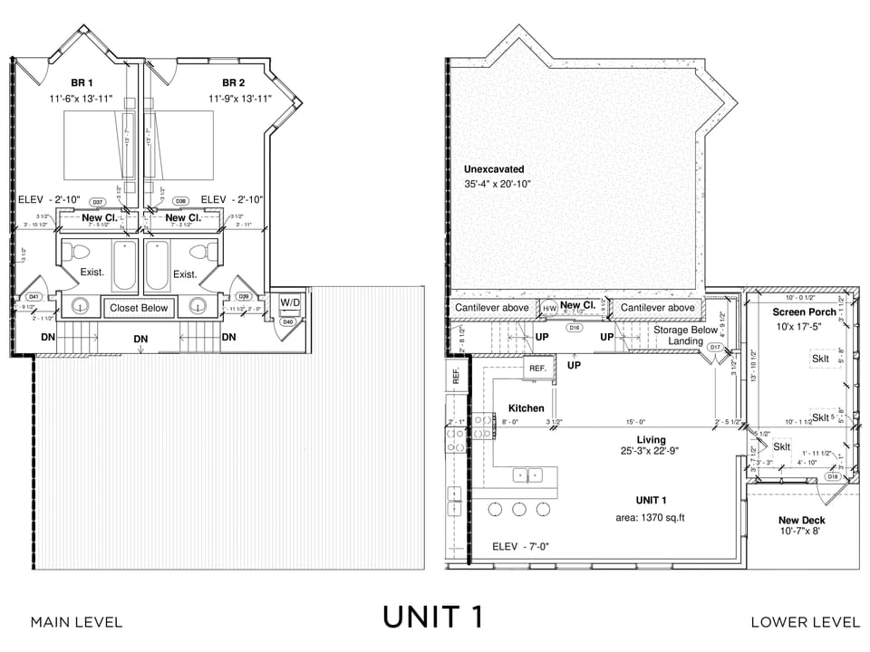 Spry 1 Floor plan, split level