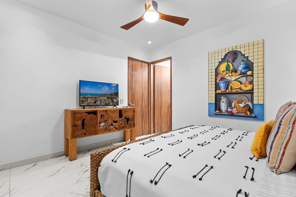 Master Bedroom with King Bed with Smart TV