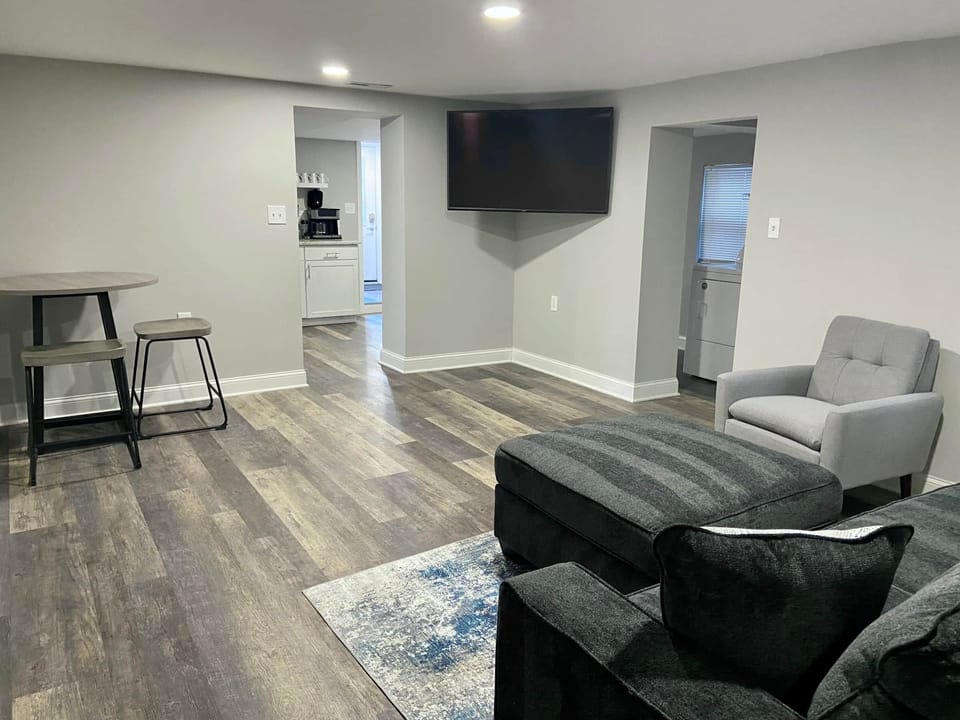 55 inch TV and game table w. seating for four