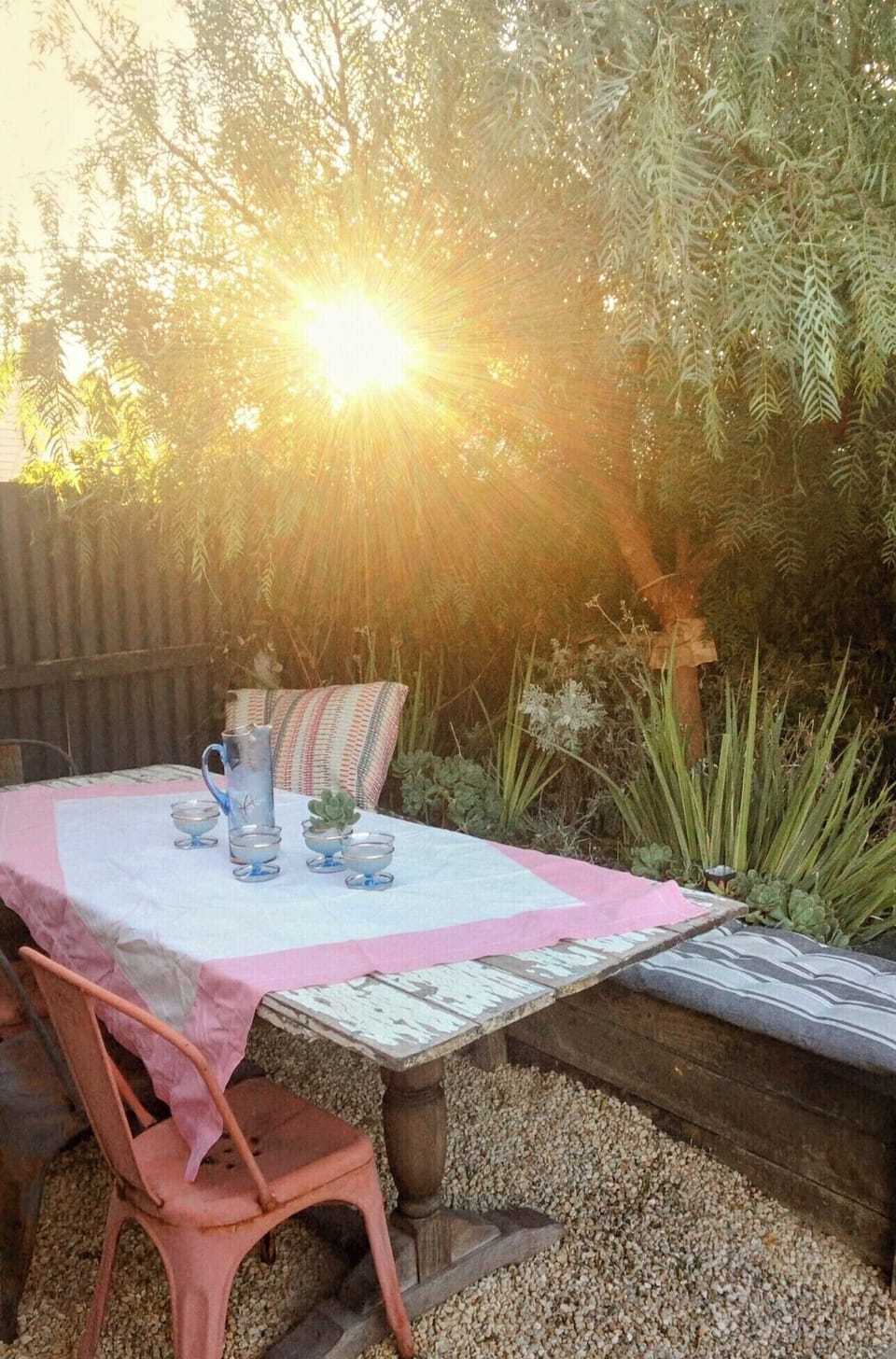 Back yard eating area