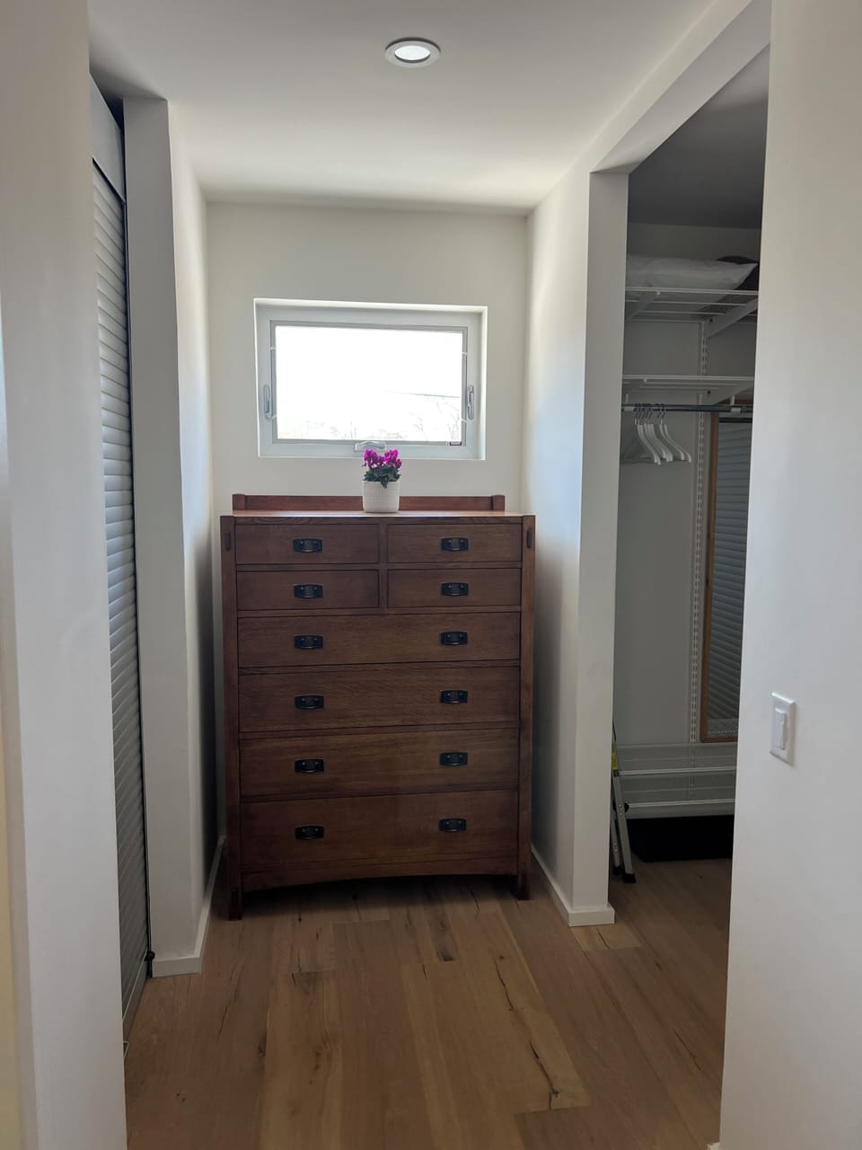 Master bedroom Stickley furniture dressers and closet