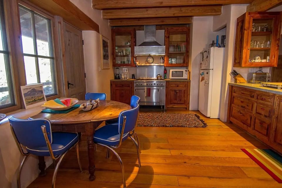 A view through the kitchen