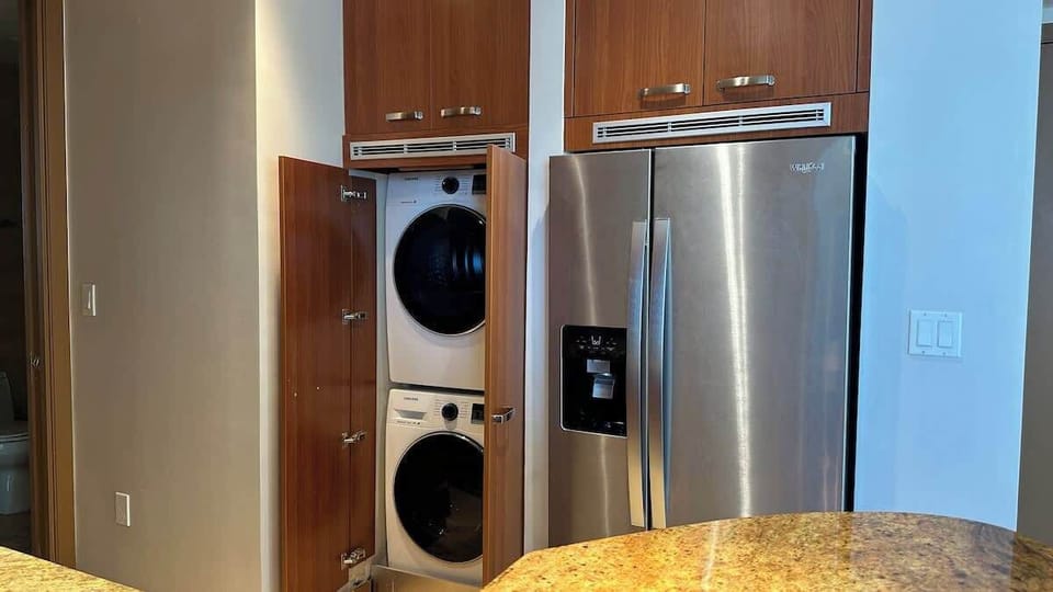 The kitchen is fully stocked with all the essentials you need for cooking.
