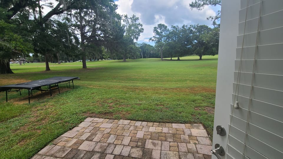View from backdoor, view of 1st fairway and driving range.