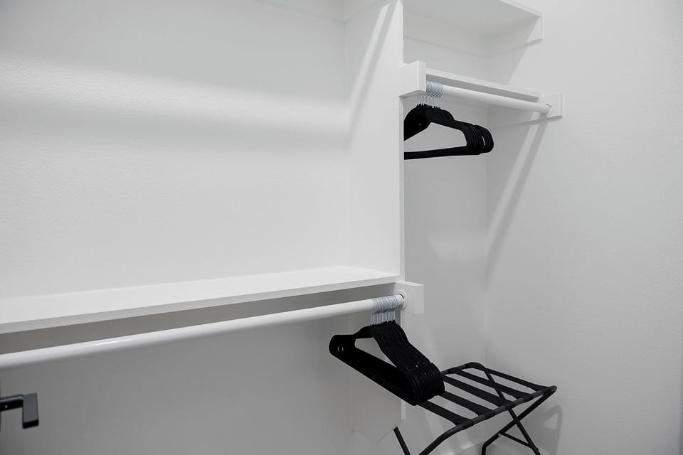 Roomy closets for all your gear!