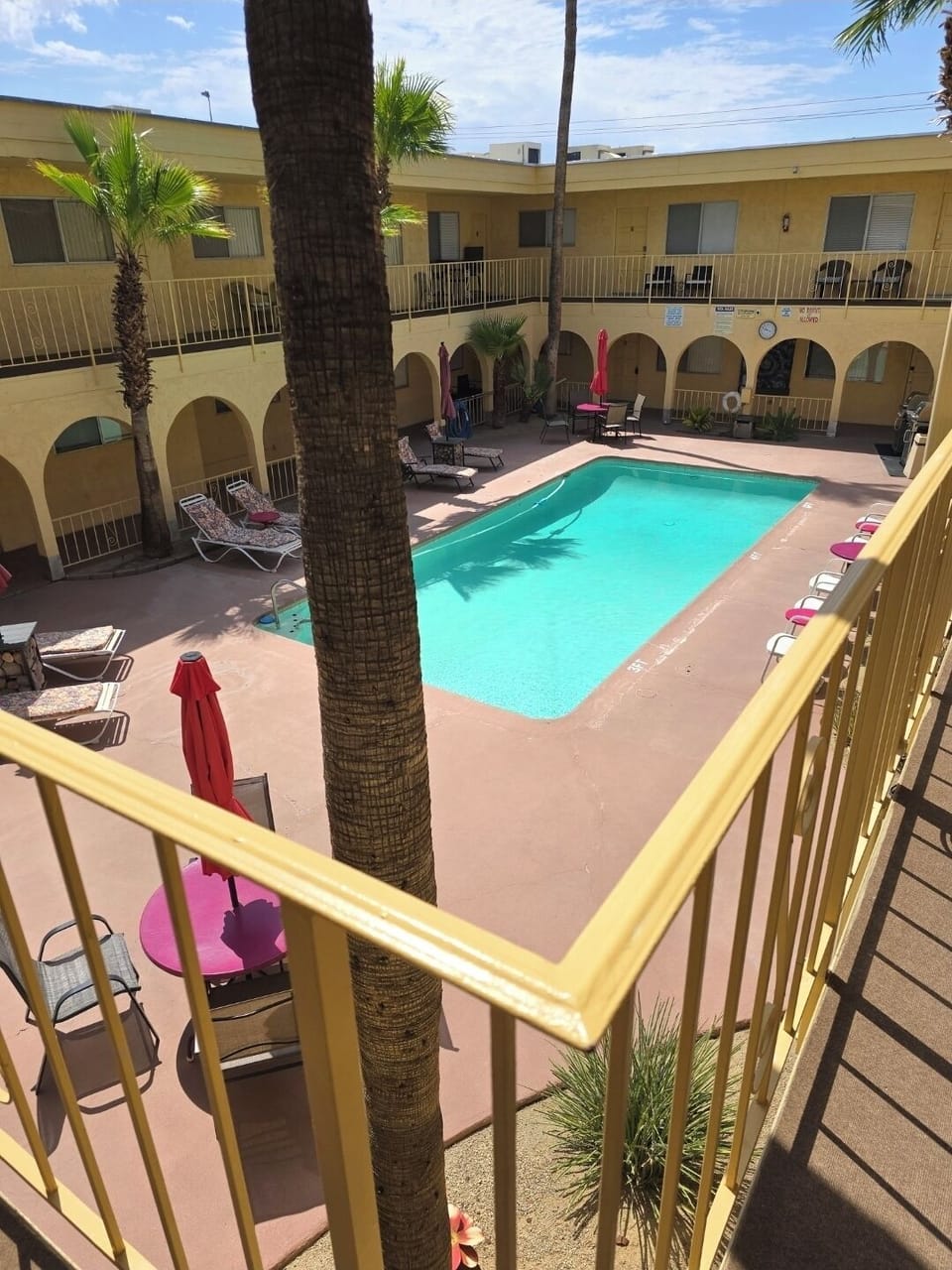 pool view from balcony