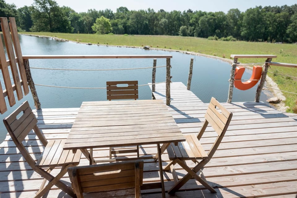 Cabane spa de luxe au bord de l'étang_Hoedic