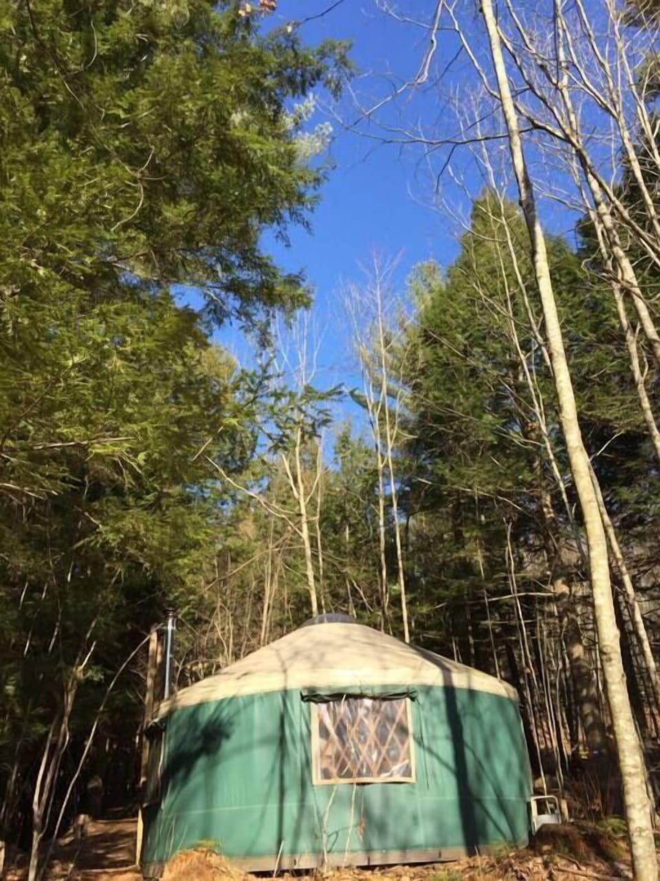 Summer yurt living.
