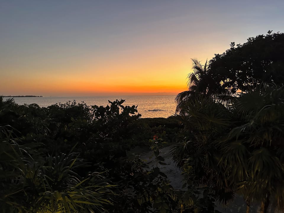 Sunset view from house