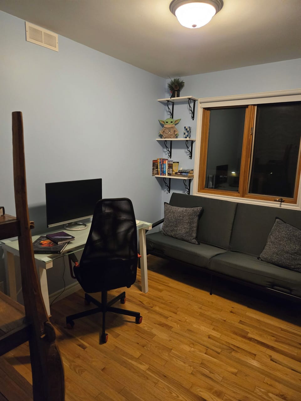 Futon for those who work late & don't want to disturb their partner.