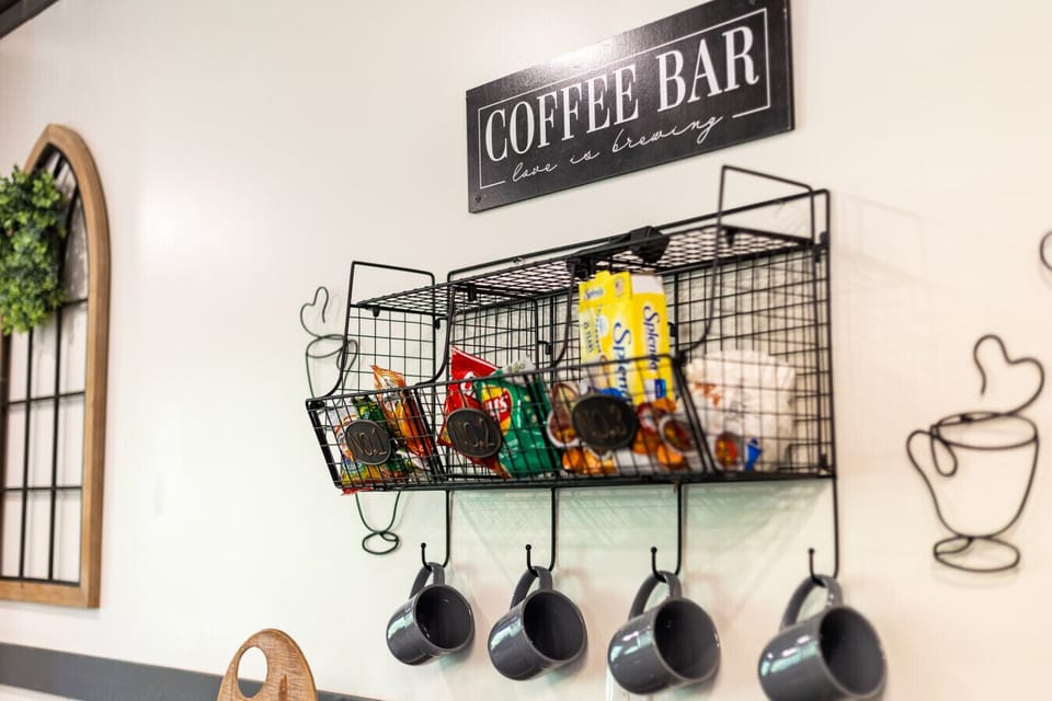 A cozy coffee corner for mornings you’ll never forget.