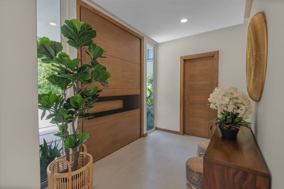 Foyer and half bathroom. Perfect for your guests