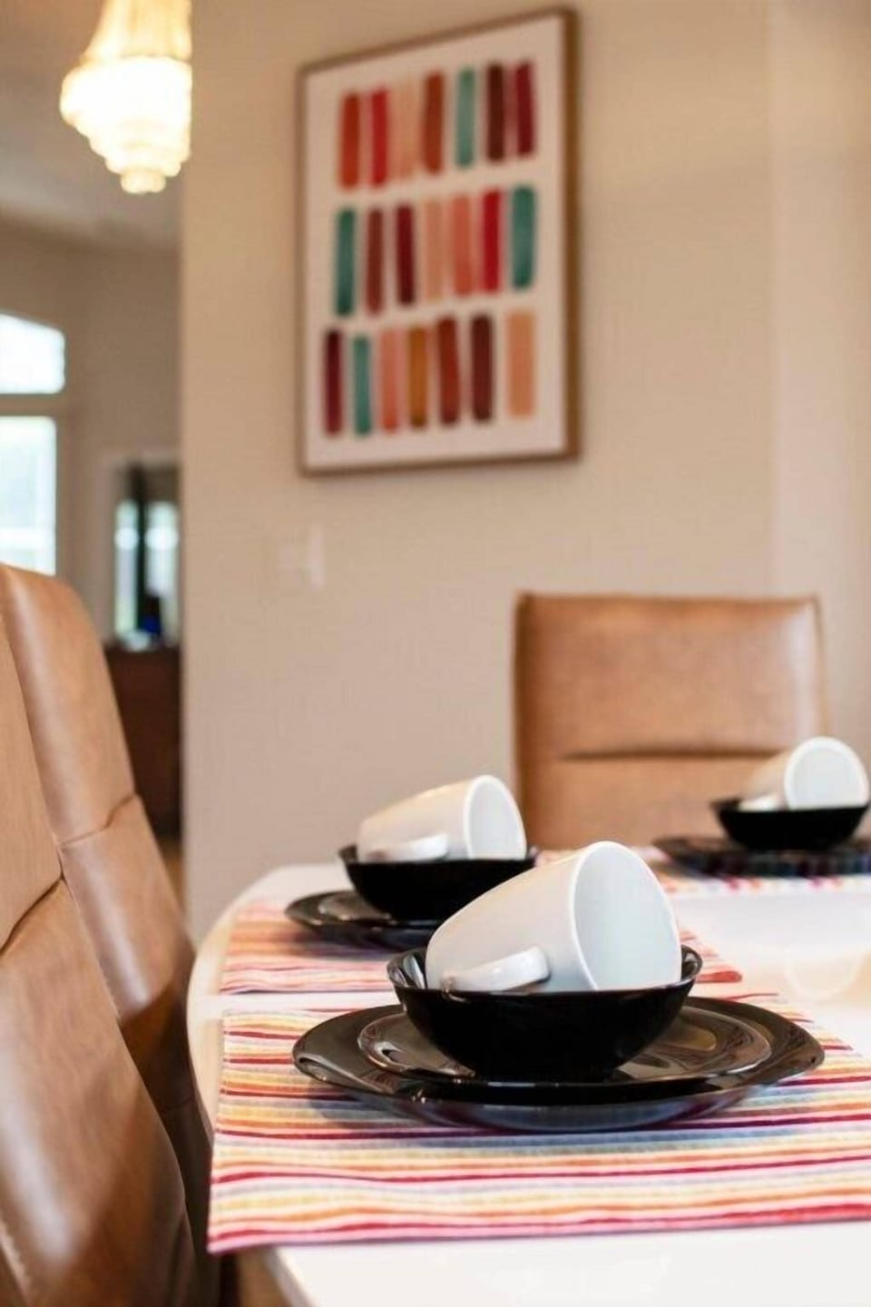 Sleek dining setup with modern tableware for an elegant meal experience.