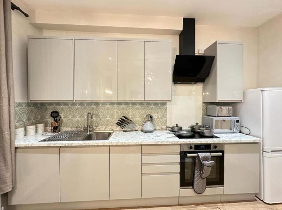 This photo represents the kitchen of the flat. 