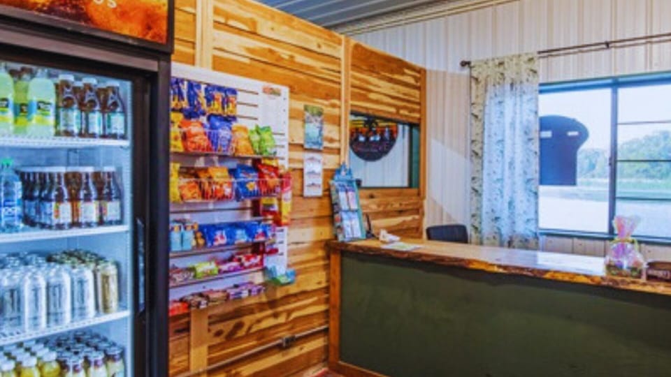 variety of soft drinks and snacks