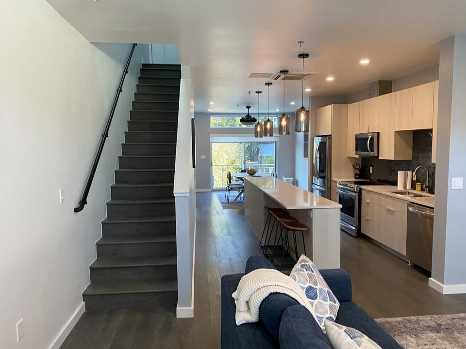 View from the front door at open concept 1st floor. 