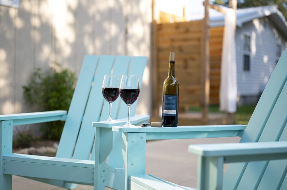 Fully Fenced Backyard Wine Sipping