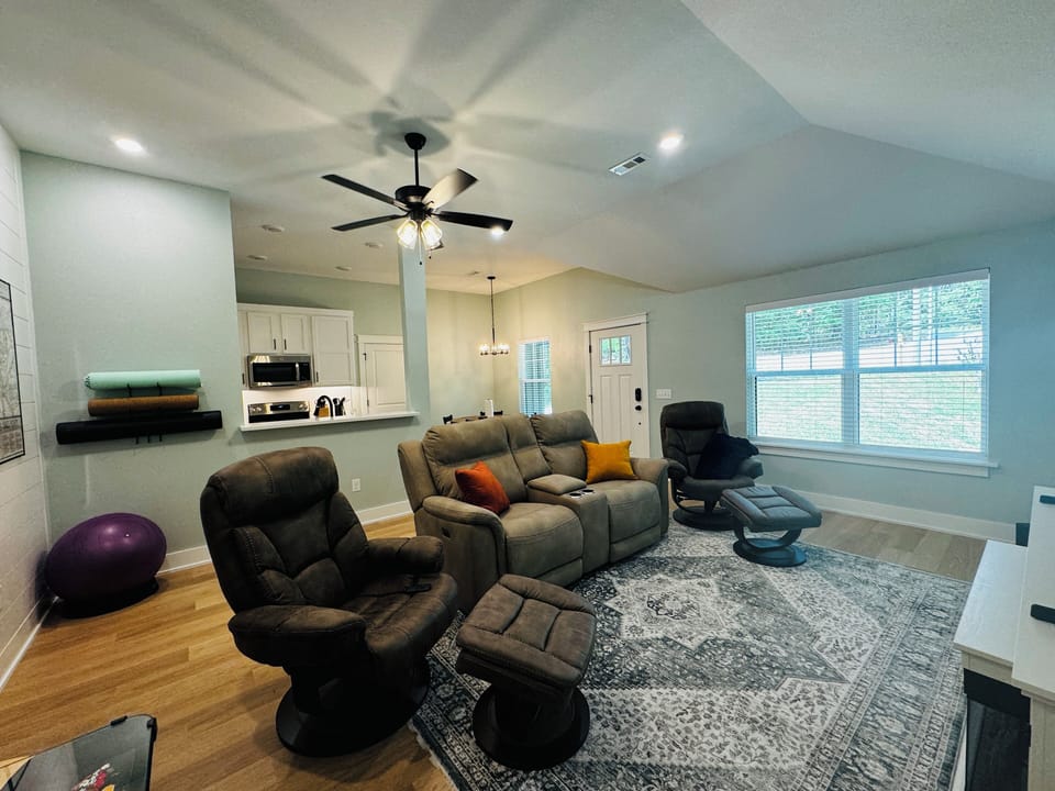 Brand new, comfy, reclinable living furniture.