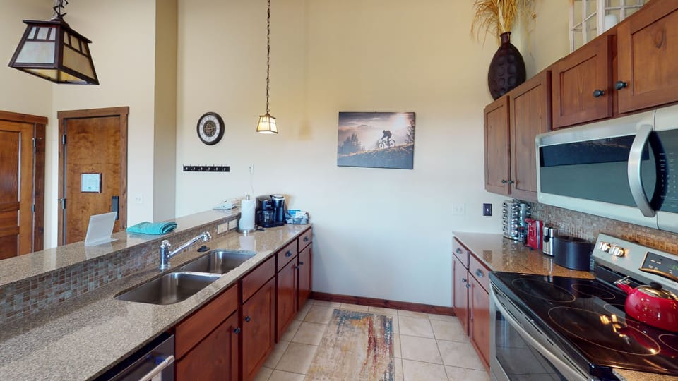 Indoors, Kitchen, Sink, Microwave, Oven