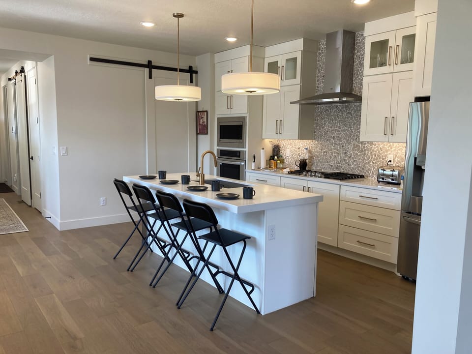 Kitchen counter for additional seating
