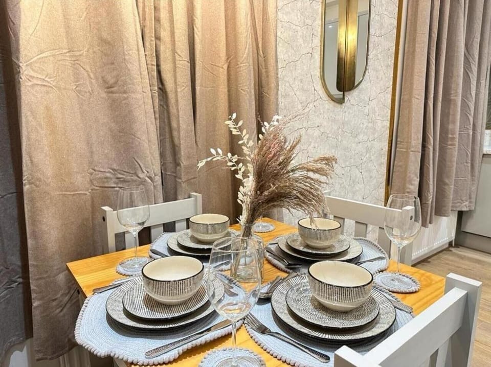 This photo represents the dining table of the property. 