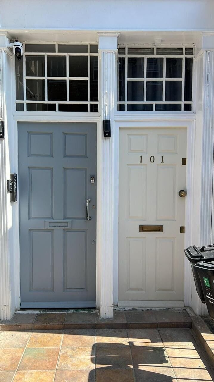 This photo represents the door of the building. 
