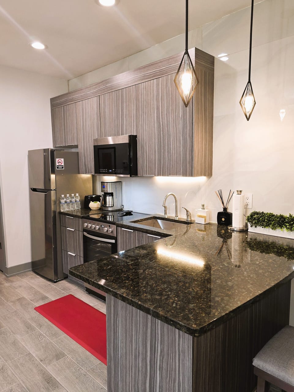 A well stocked kitchen.