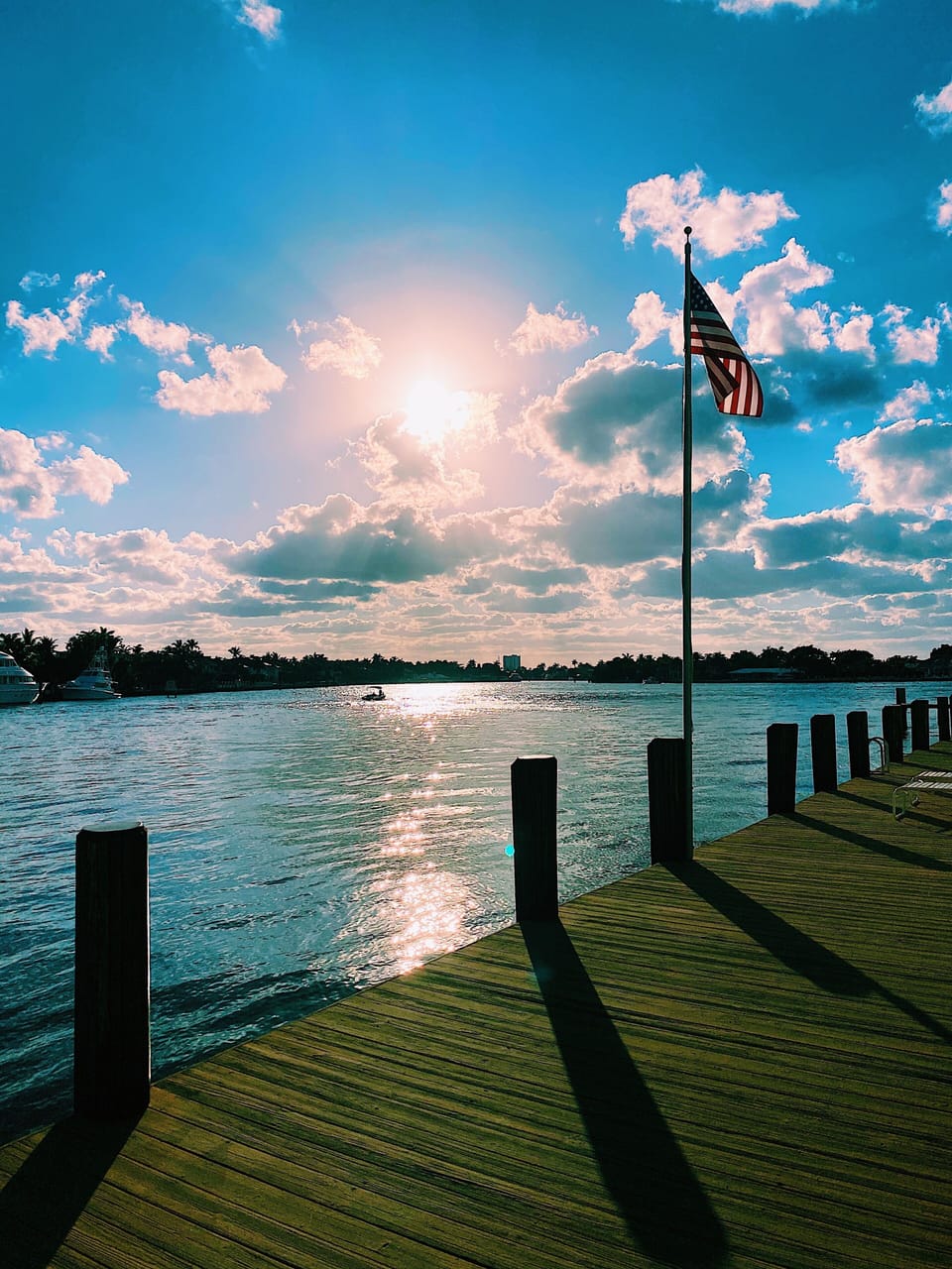 Fishing dock and sun bathing area with sunset views