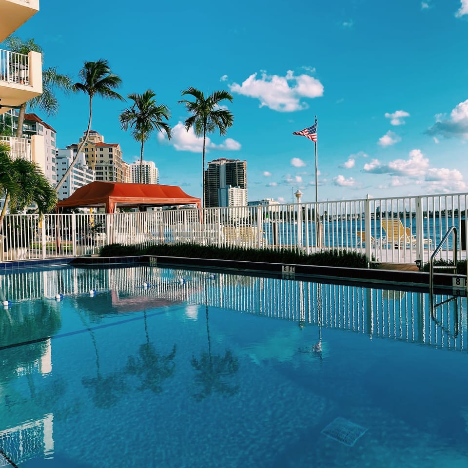 outdoor swimming pool for condo owners and guest