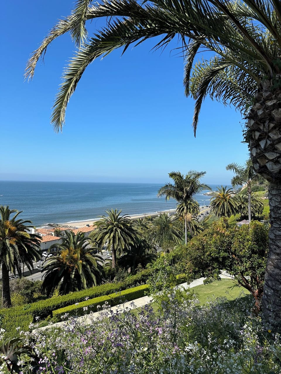 Beach view.  Pacific Palisades 1/2  mile from the house.