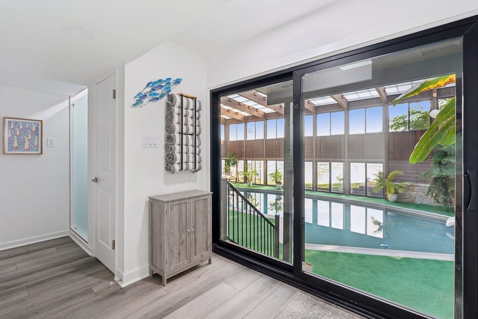 Access to indoor all-season pool with shower that services the pool and sauna