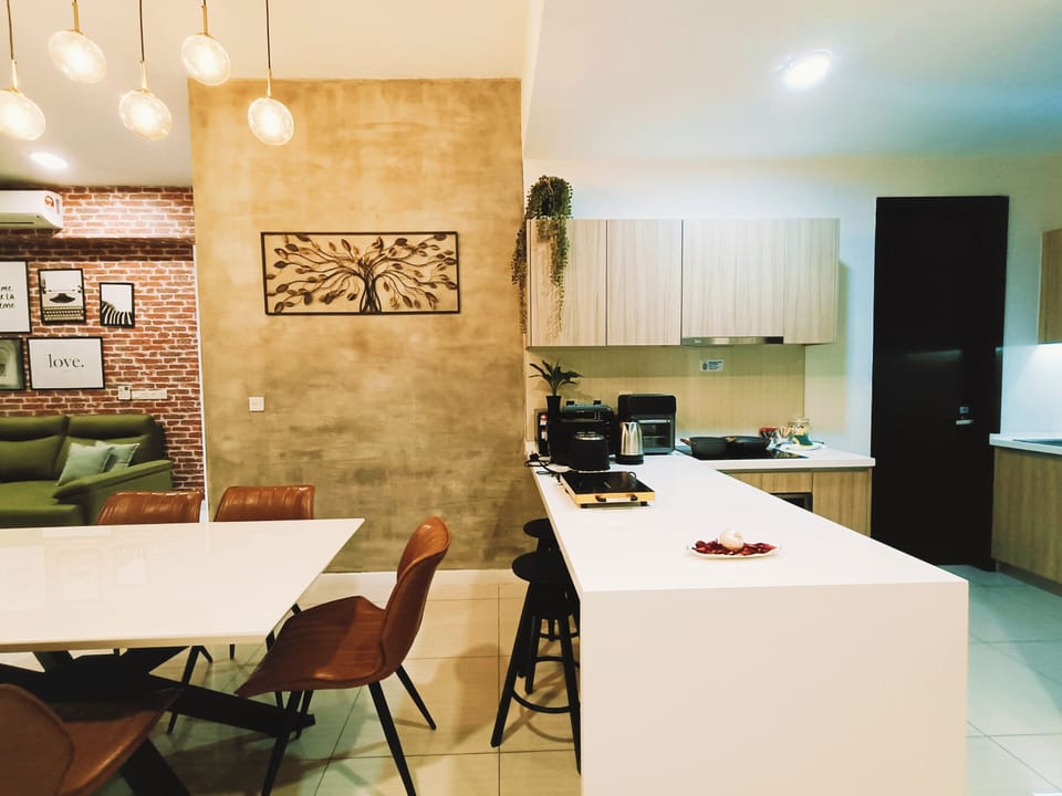 Kitchen + Dining Area with air-conditioning