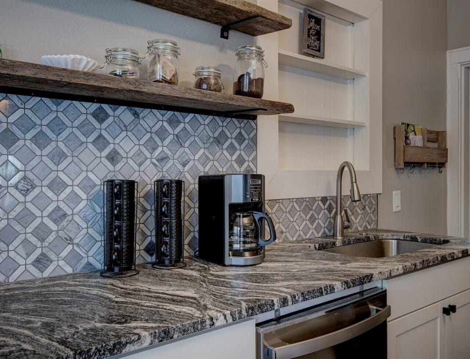 Kitchen stocked with coffee