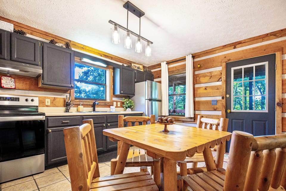 Rustic charm meets modern convenience in this inviting space, perfect for culinary adventures!