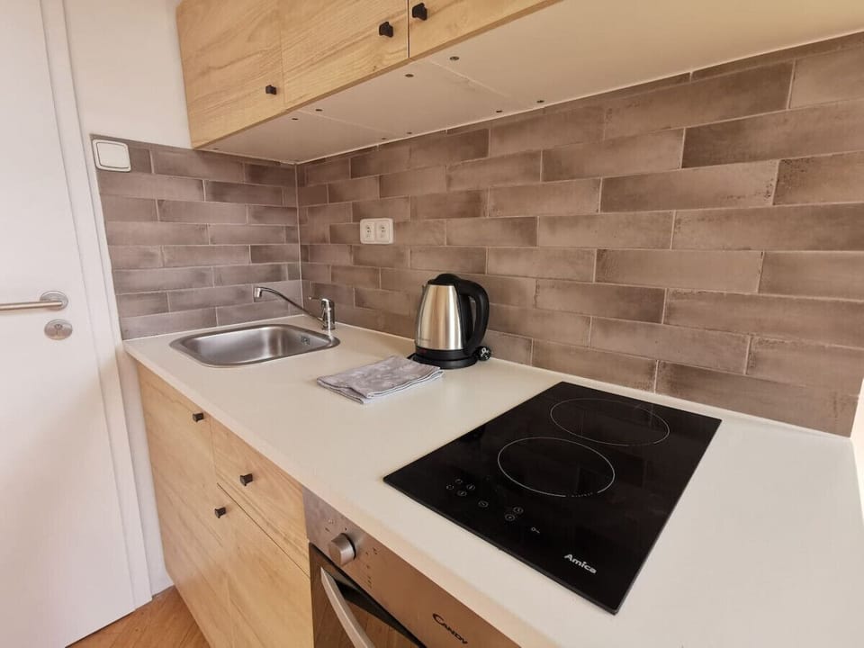 Kitchen and tea kettle