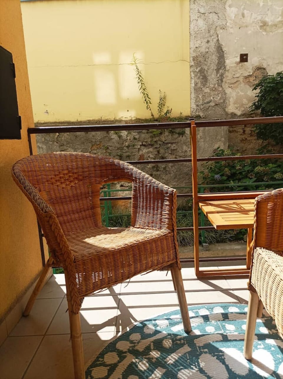 terrace in building hallway