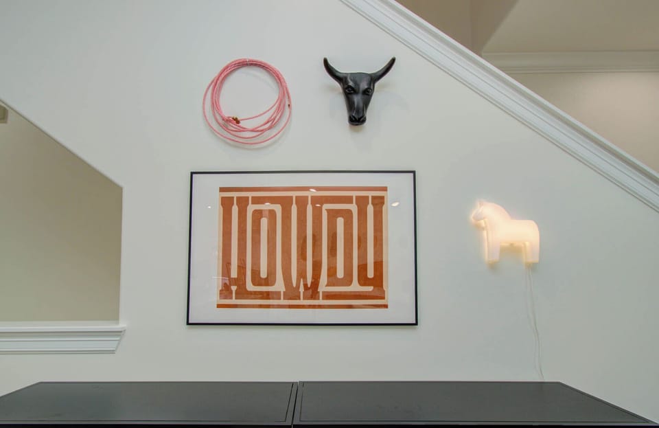 Console table with a decorative frame