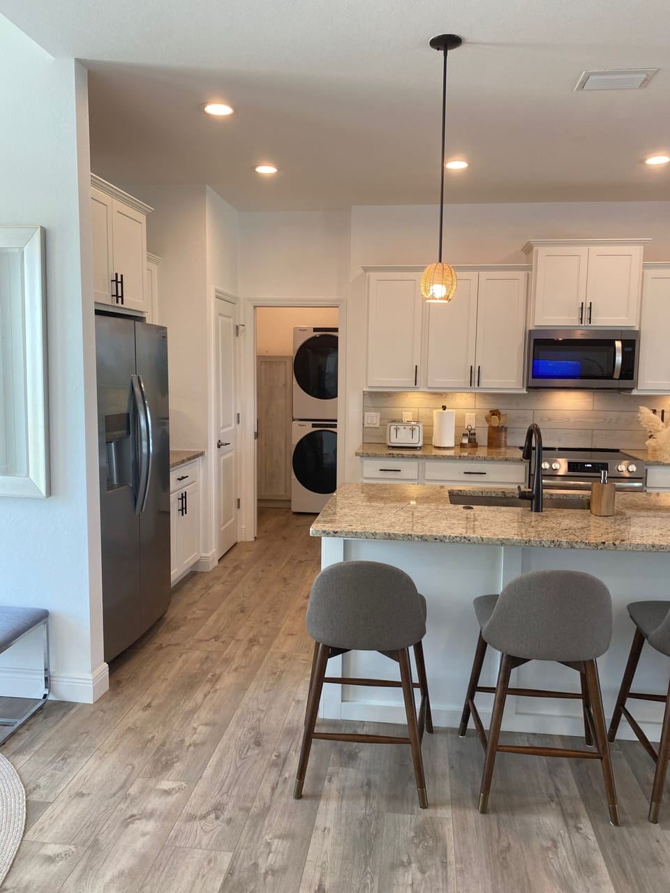 Laundry adjacent to kitchen