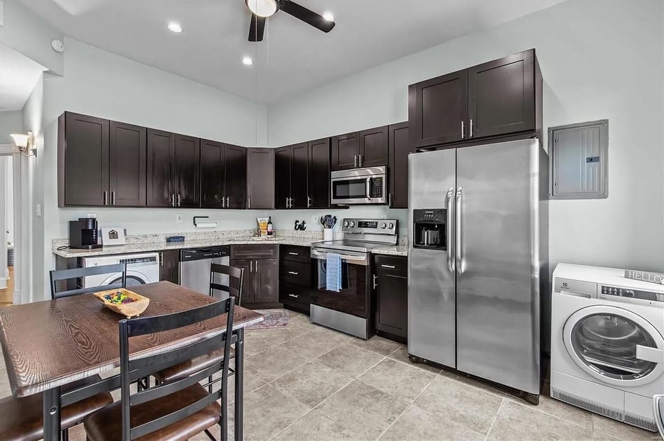 Kitchen with dryer