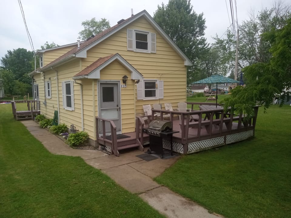back deck of house 