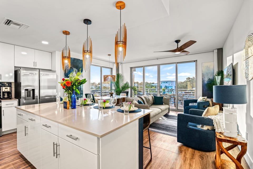Kitchen and Living Room