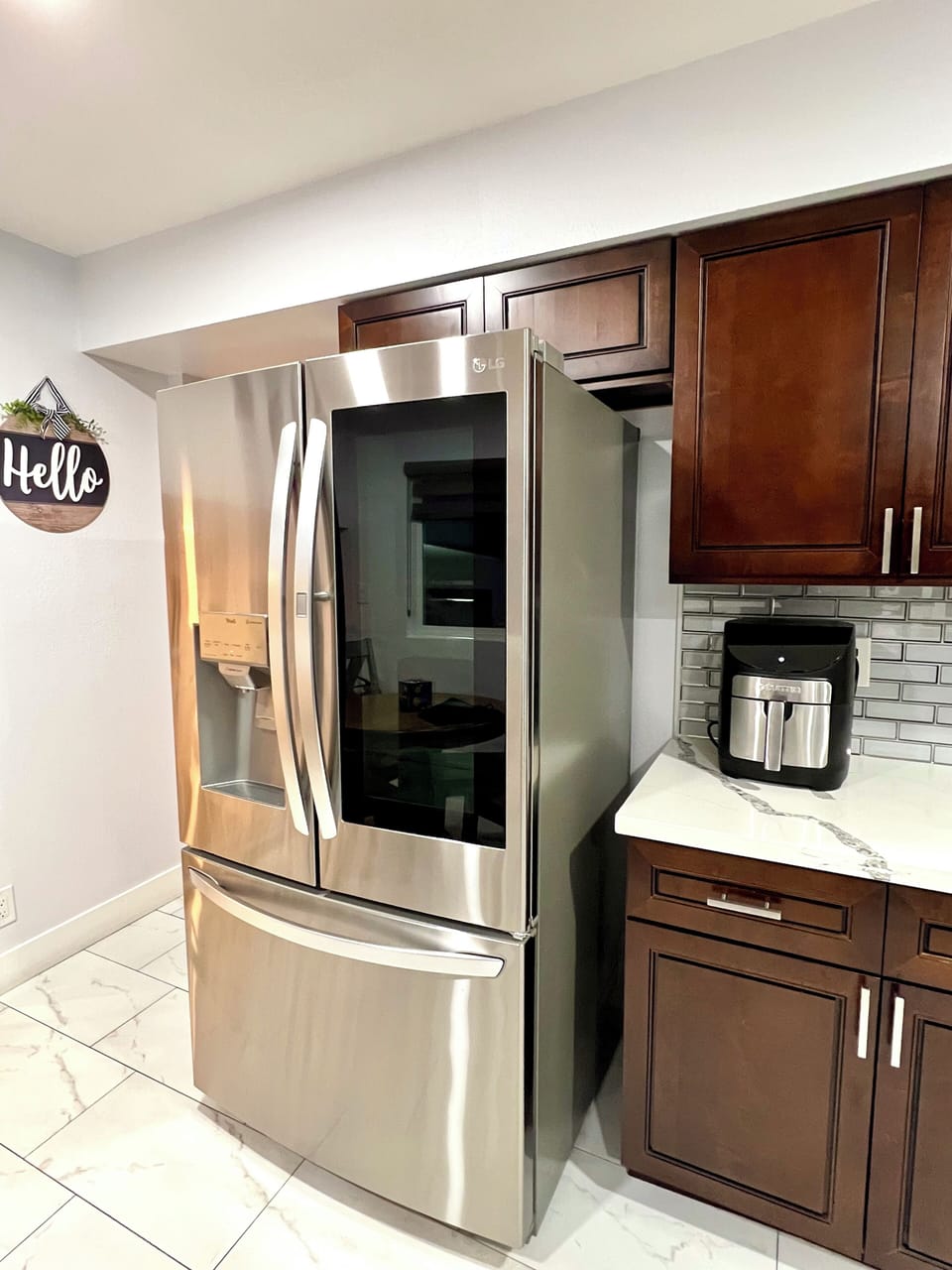 Stainless steel, top of the line kitchen appliances.